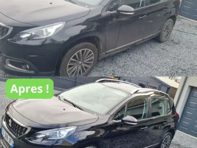 Nettoyage exterieur d'une voiture 3008 à Rouen